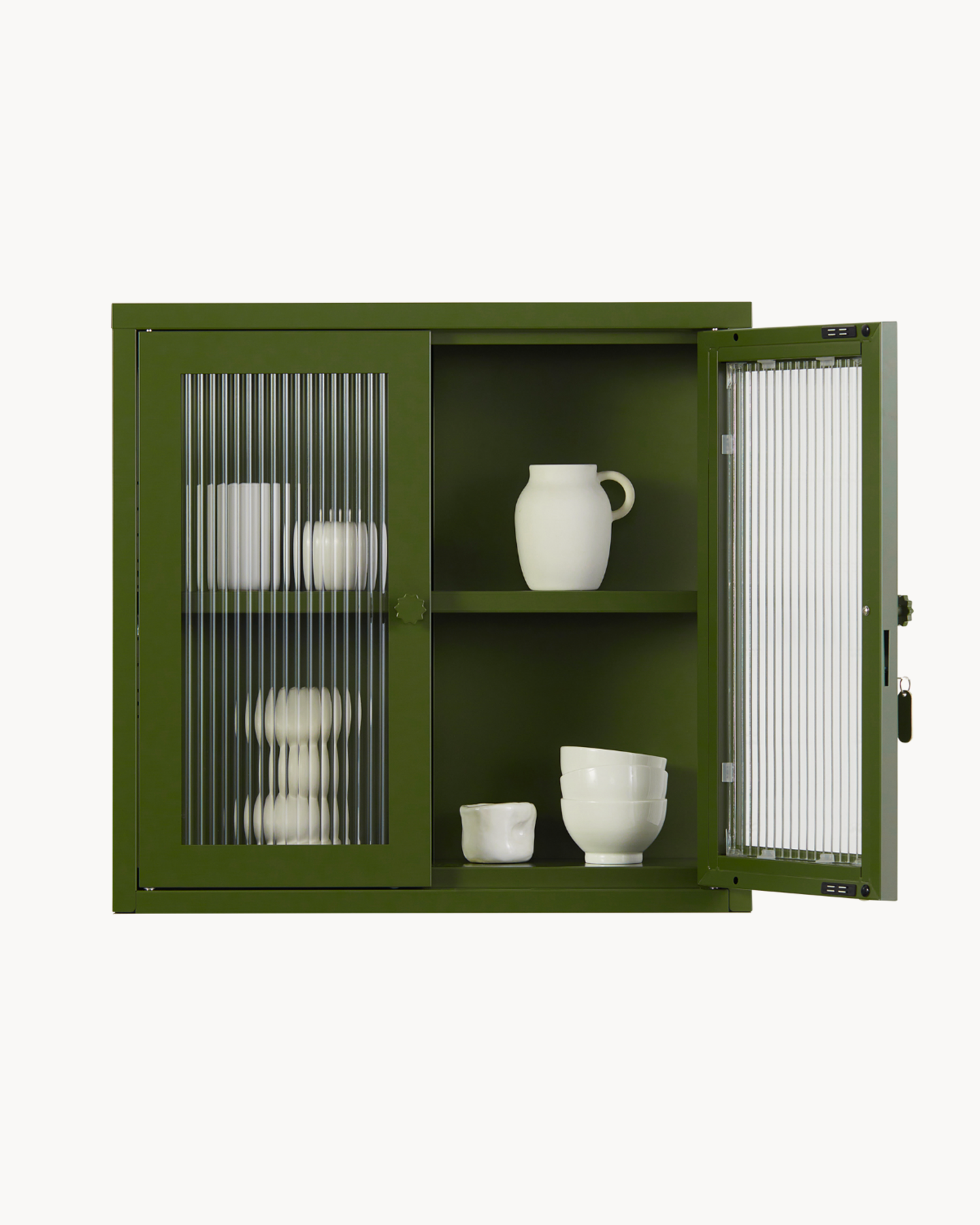 Vetrinetta da parete in metallo e vetro The Kit