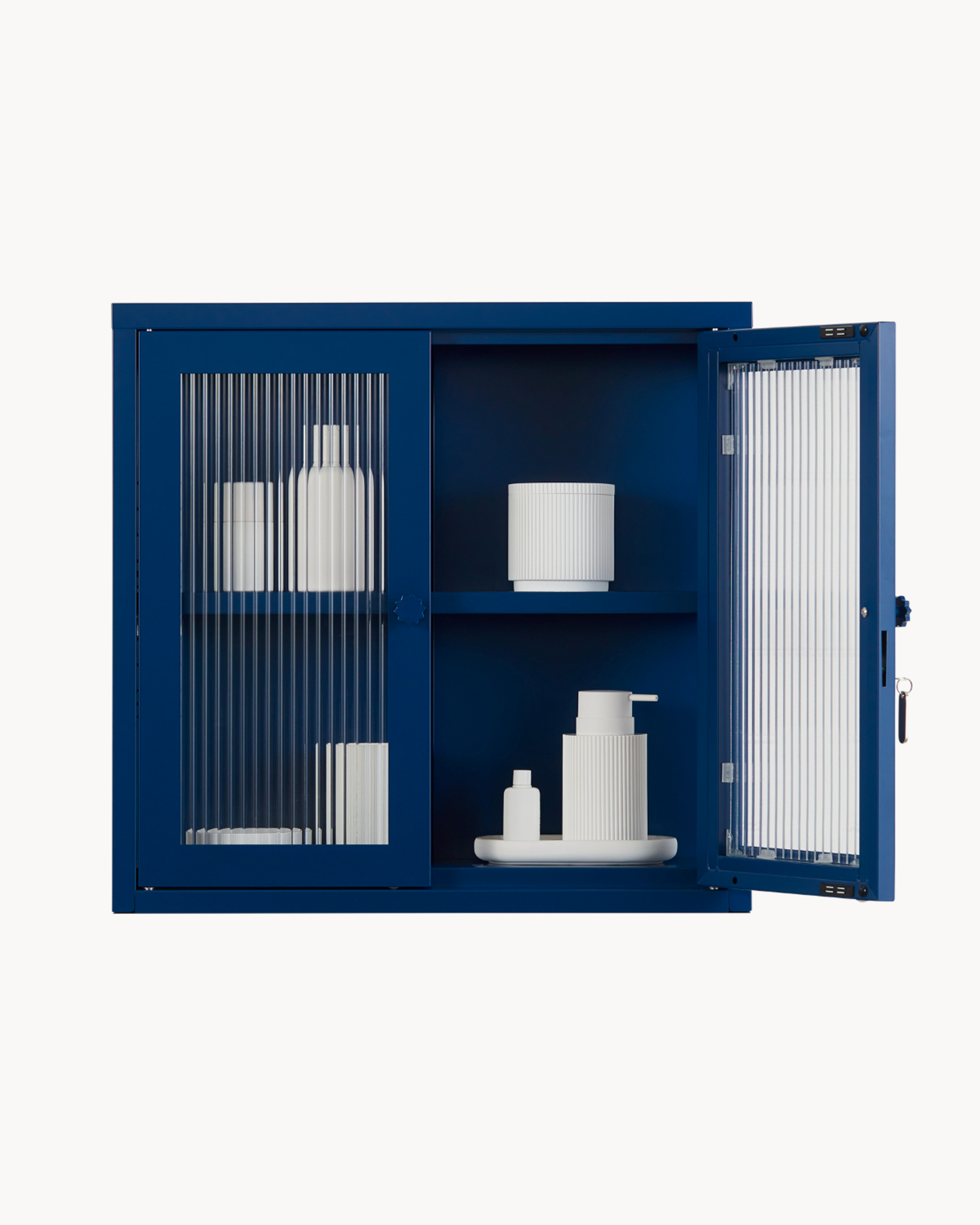 Vetrinetta da parete in metallo e vetro The Kit