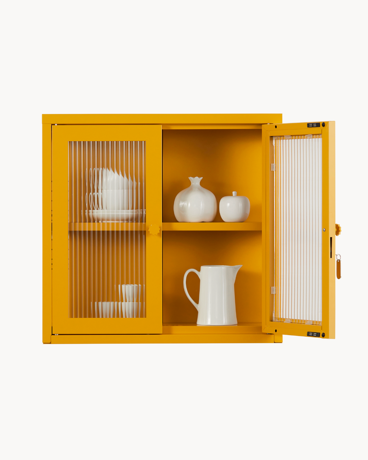 Vetrinetta da parete in metallo e vetro The Kit