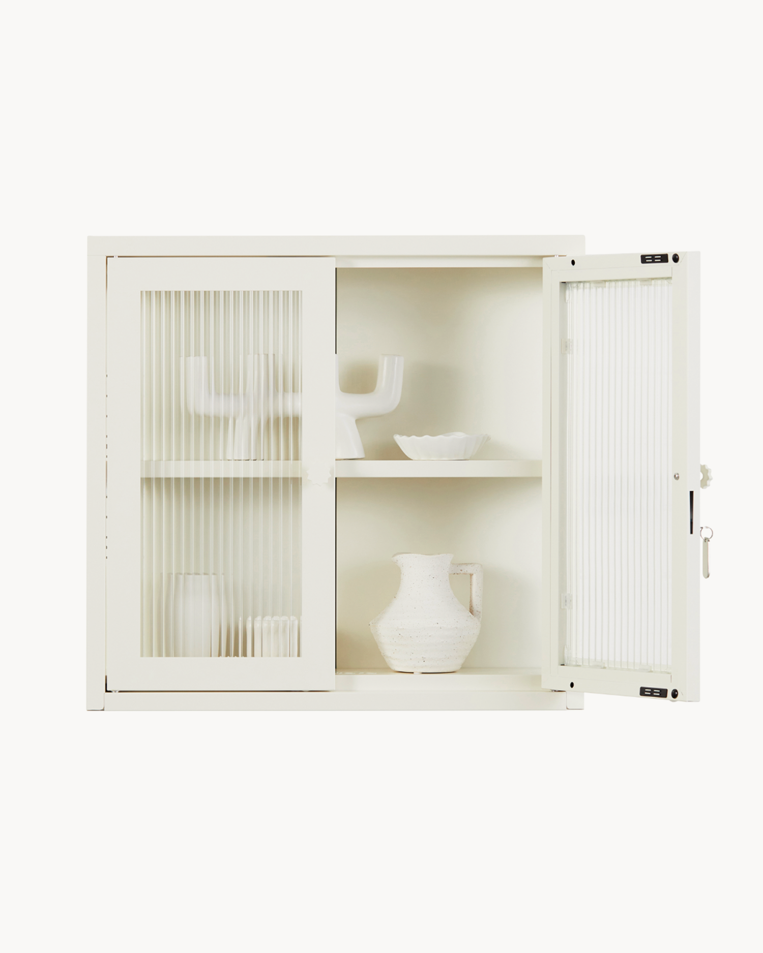 Vetrinetta da parete in metallo e vetro The Kit