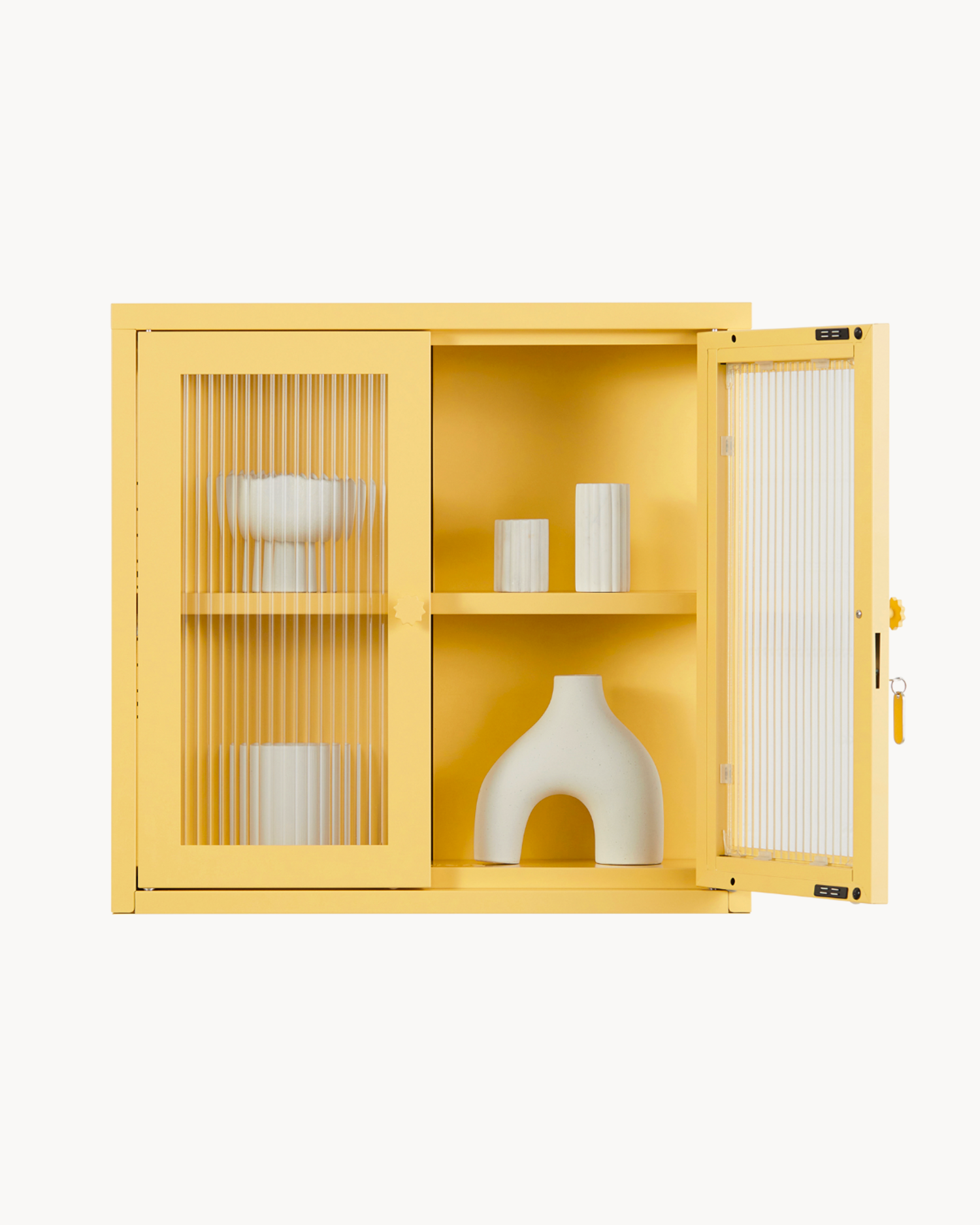 Vetrinetta da parete in metallo e vetro The Kit