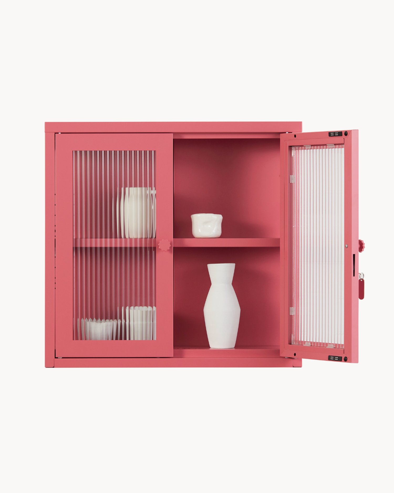 Vetrinetta da parete in metallo e vetro The Kit