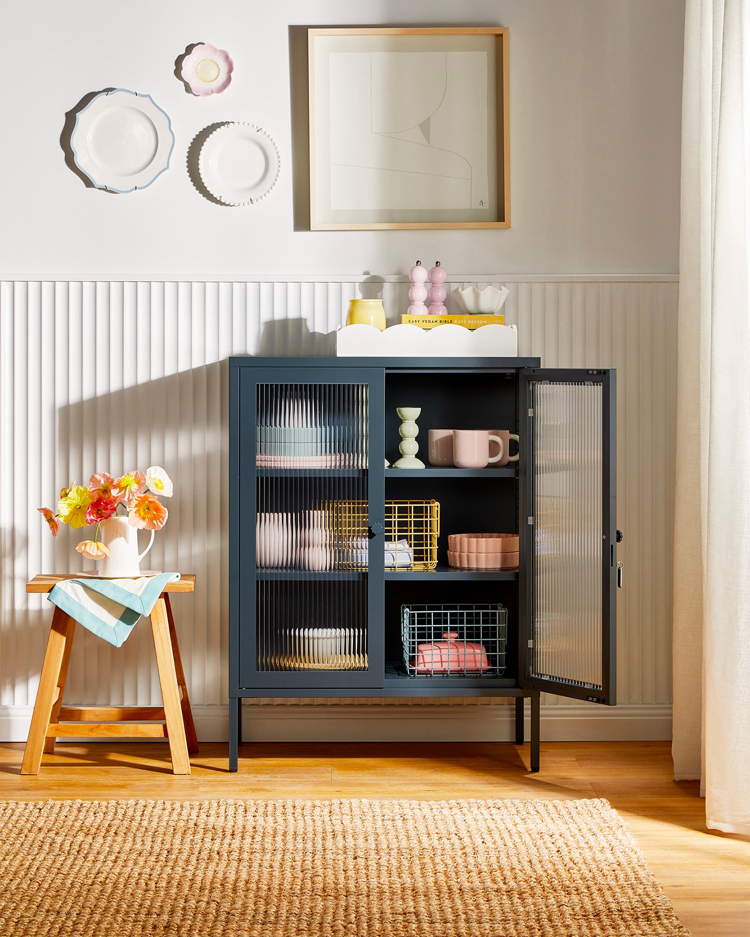 Vetrinetta in metallo e vetro The Mixer