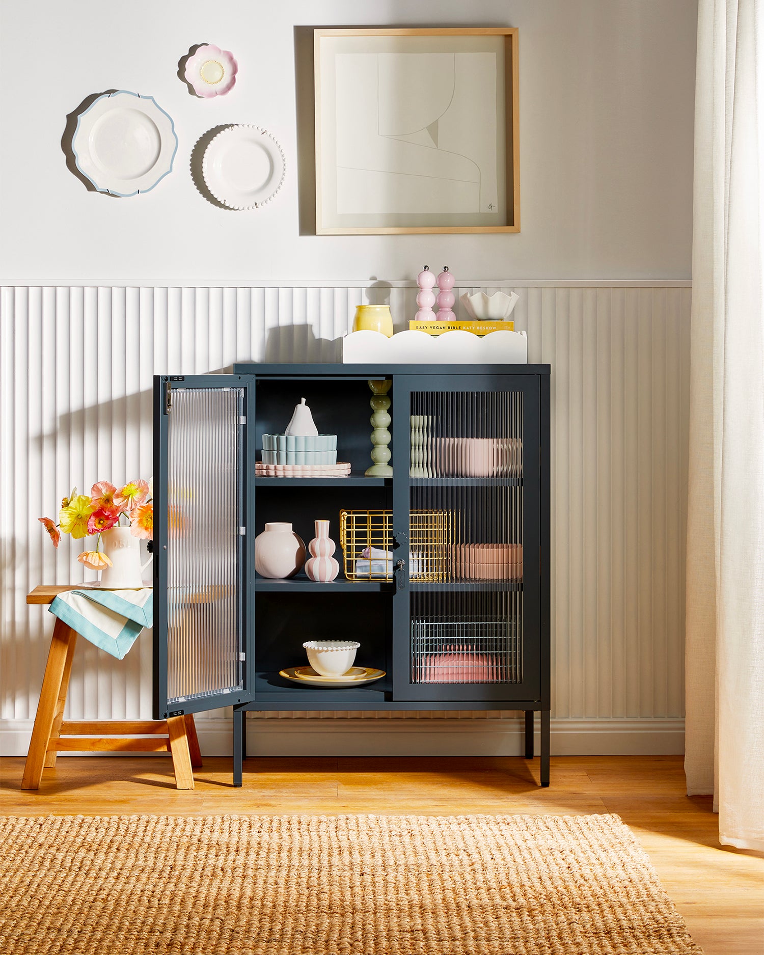 Vetrinetta in metallo e vetro The Mixer