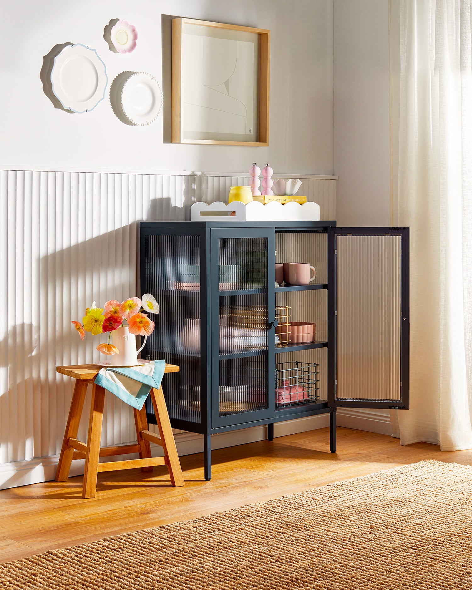 Vetrinetta in metallo e vetro The Mixer