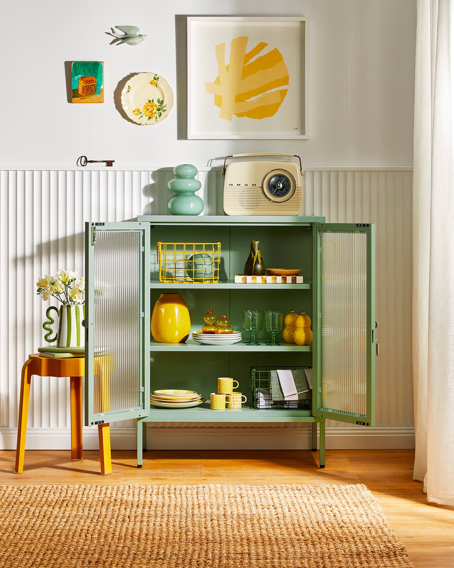 Vetrinetta in metallo e vetro The Mixer