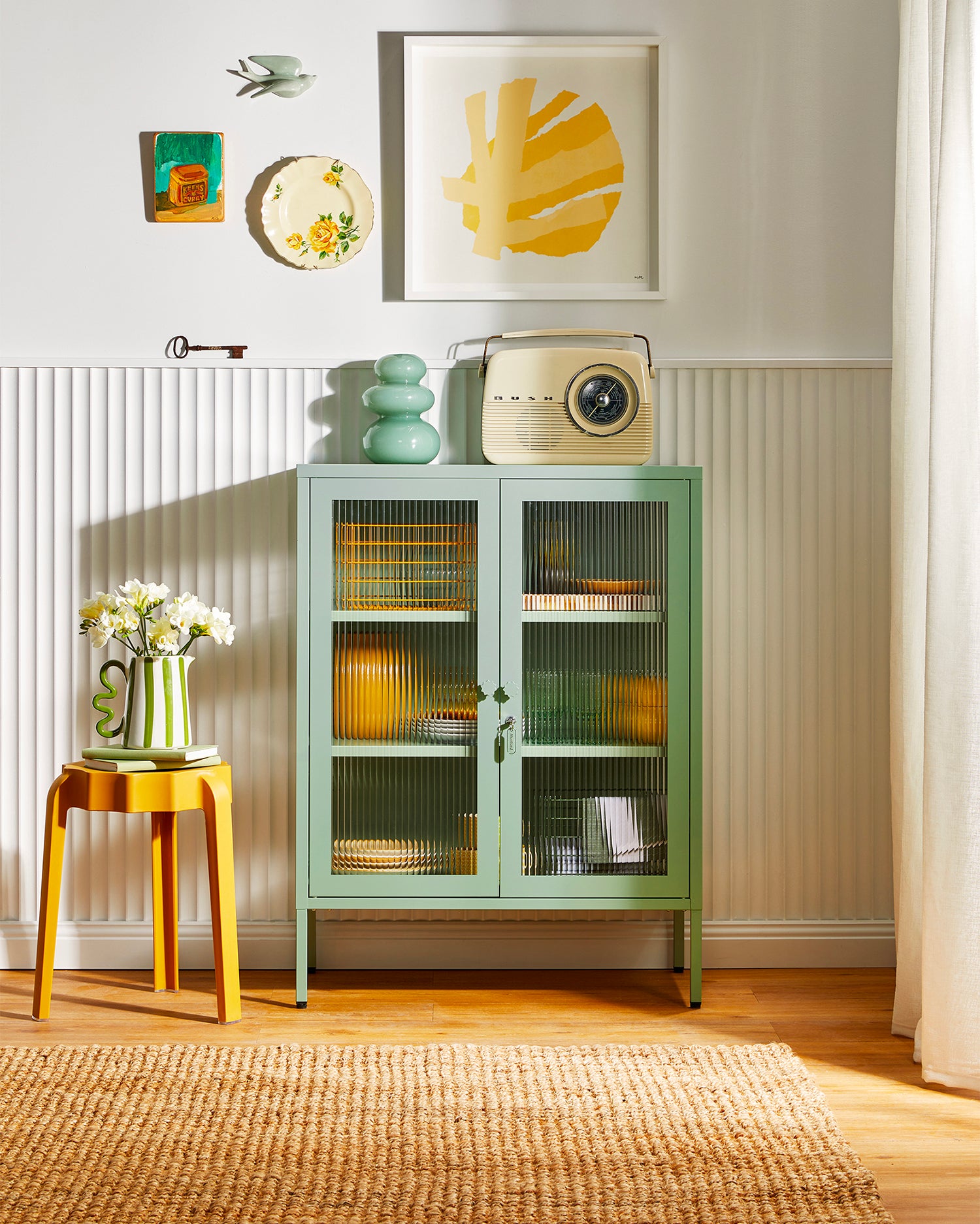 Vetrinetta in metallo e vetro The Mixer