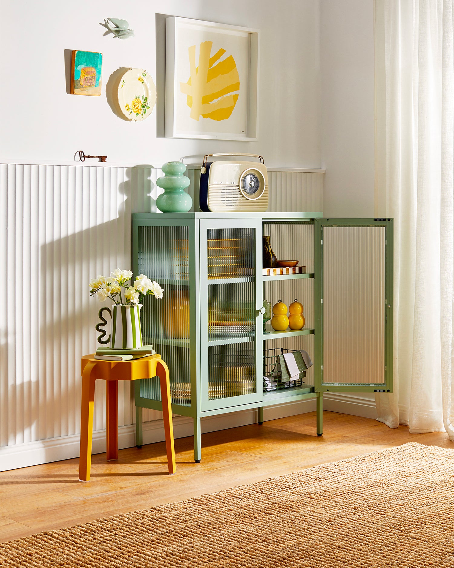 Vetrinetta in metallo e vetro The Mixer