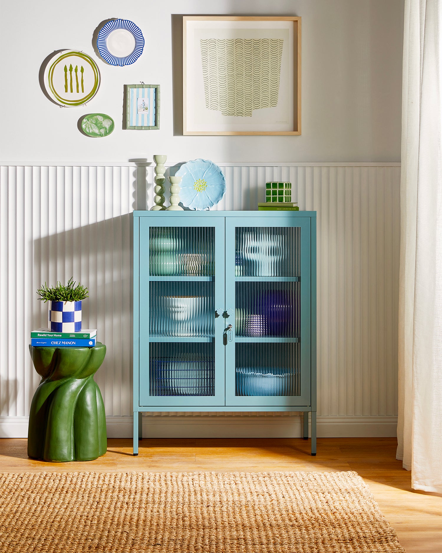 Vetrinetta in metallo e vetro The Mixer