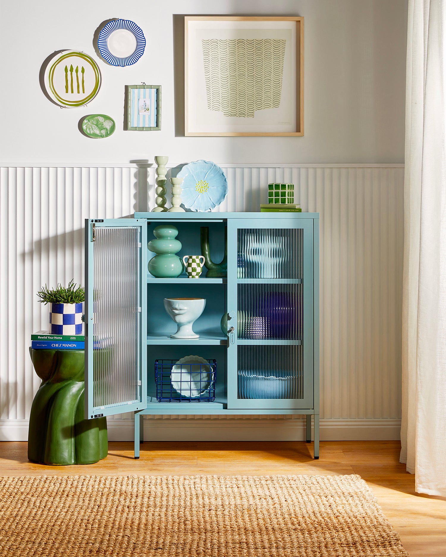 Vetrinetta in metallo e vetro The Mixer