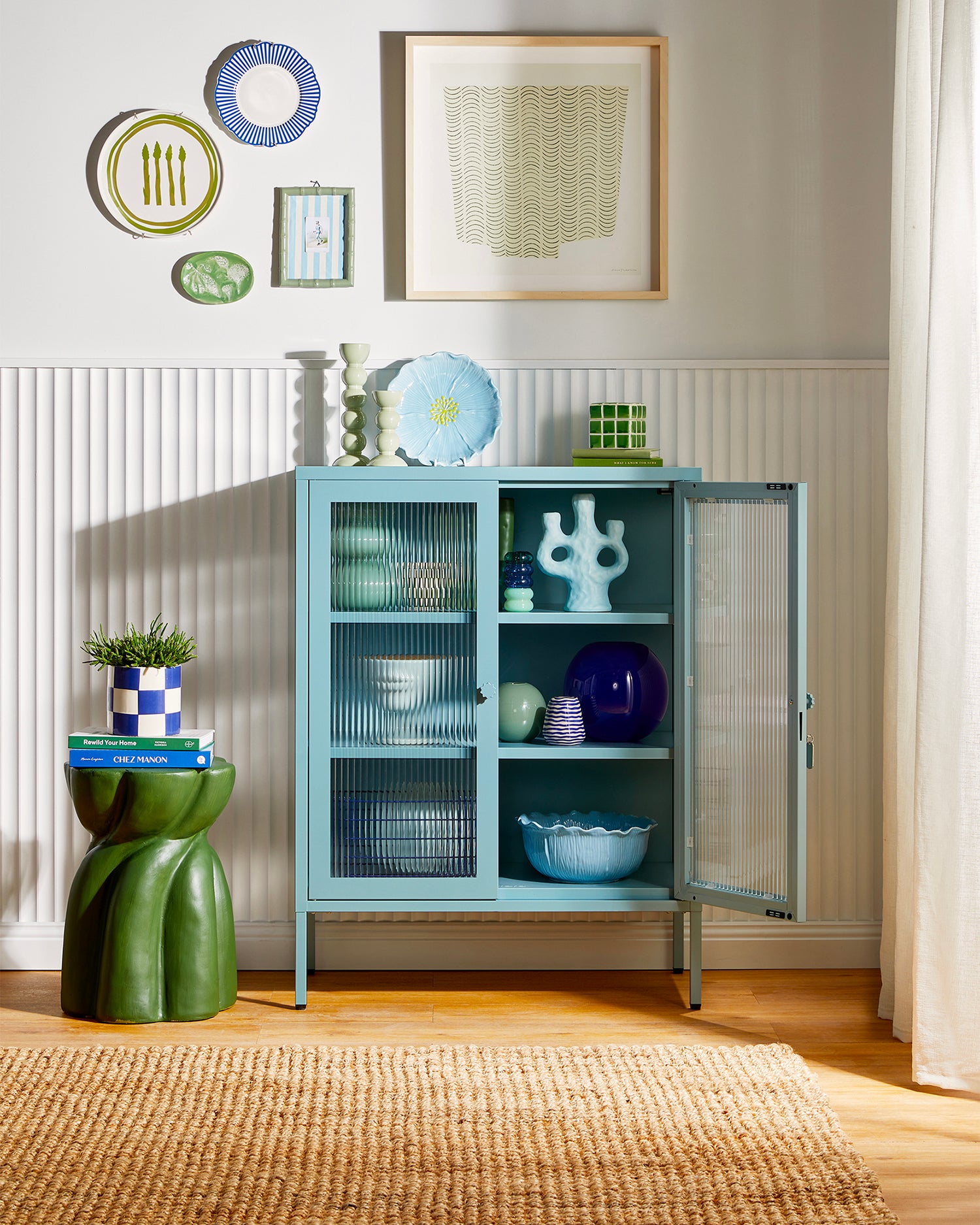 Vetrinetta in metallo e vetro The Mixer