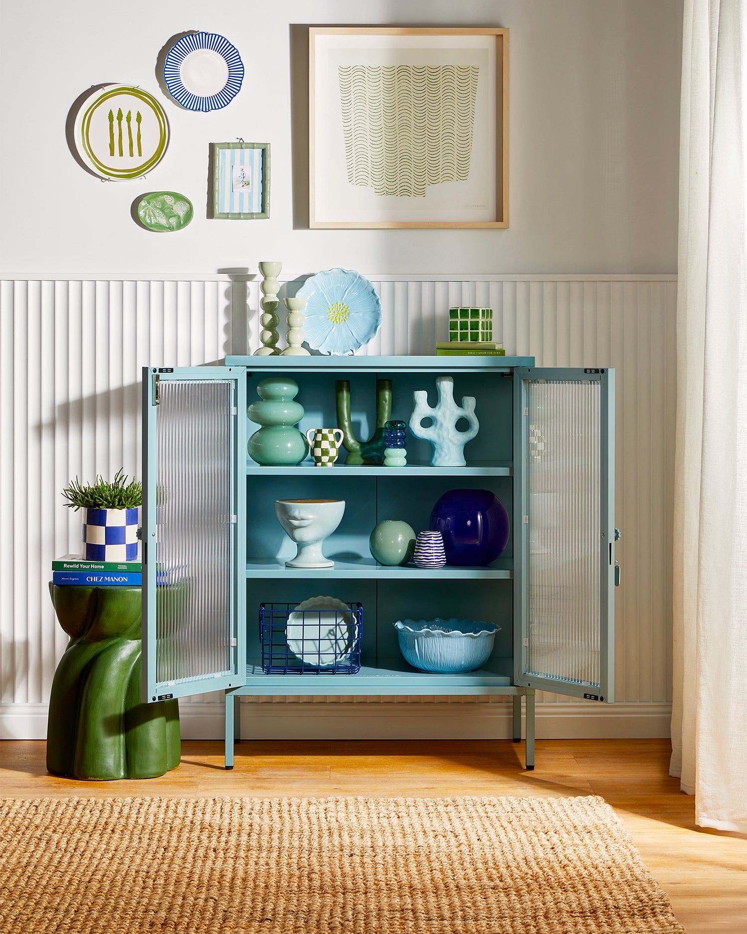 Vetrinetta in metallo e vetro The Mixer