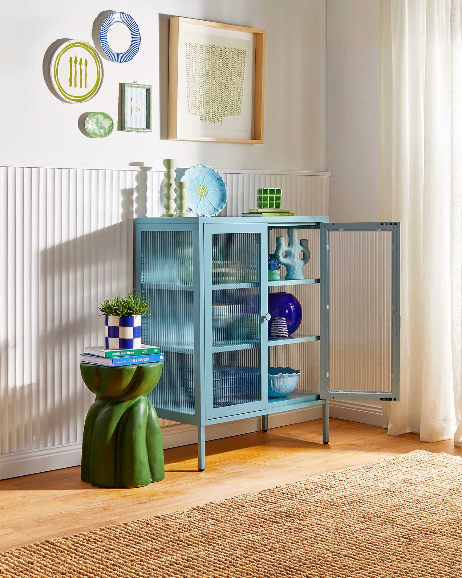 Vetrinetta in metallo e vetro The Mixer