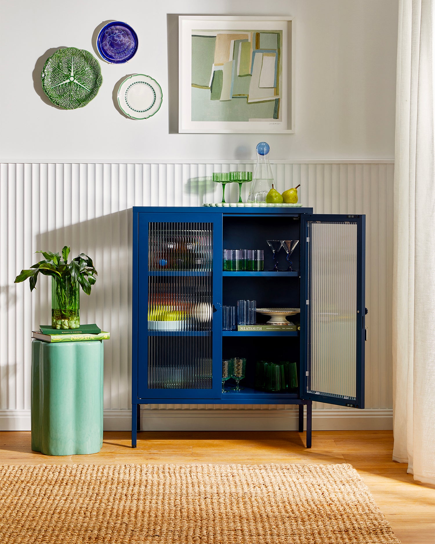 Vetrinetta in metallo e vetro The Mixer