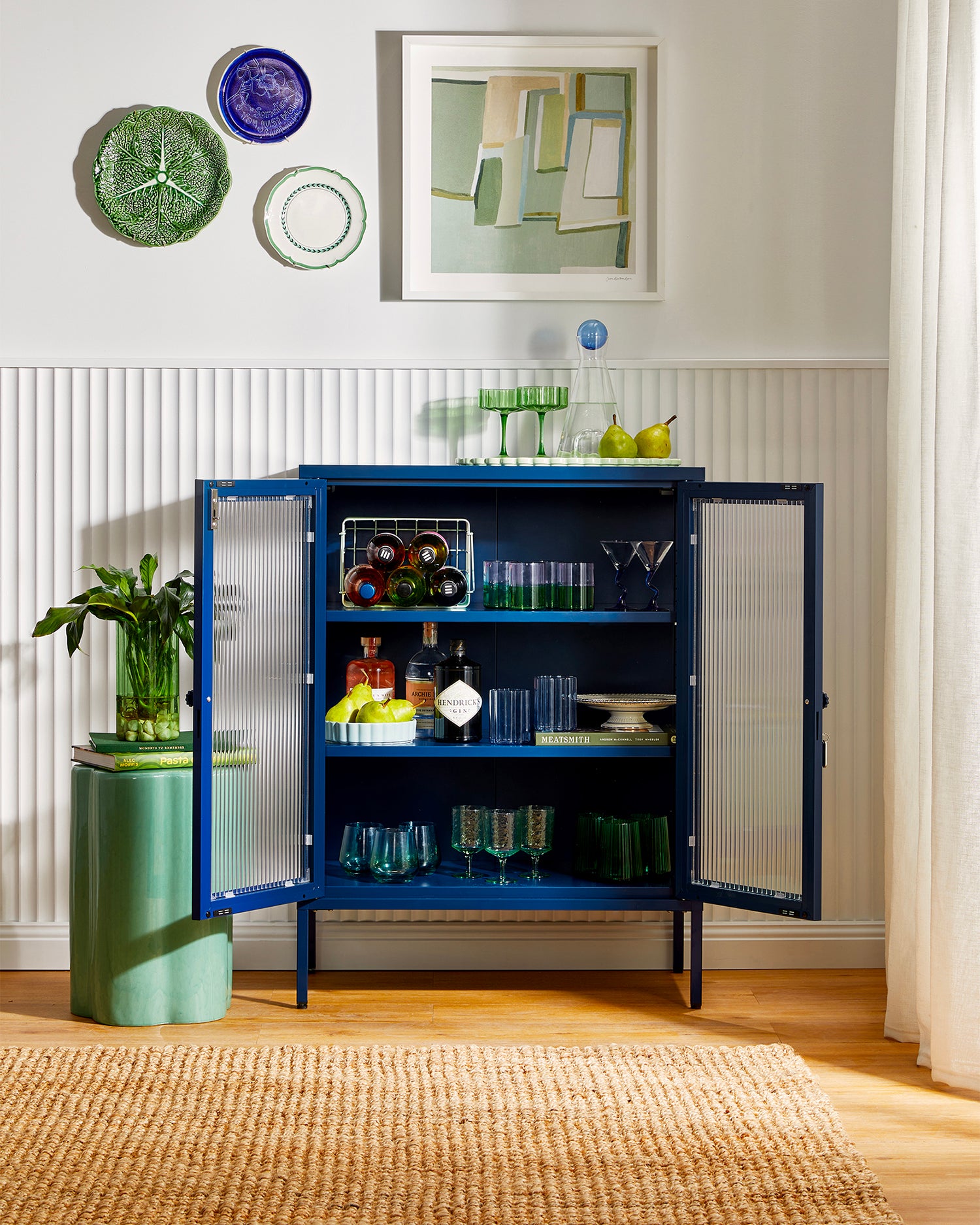 Vetrinetta in metallo e vetro The Mixer