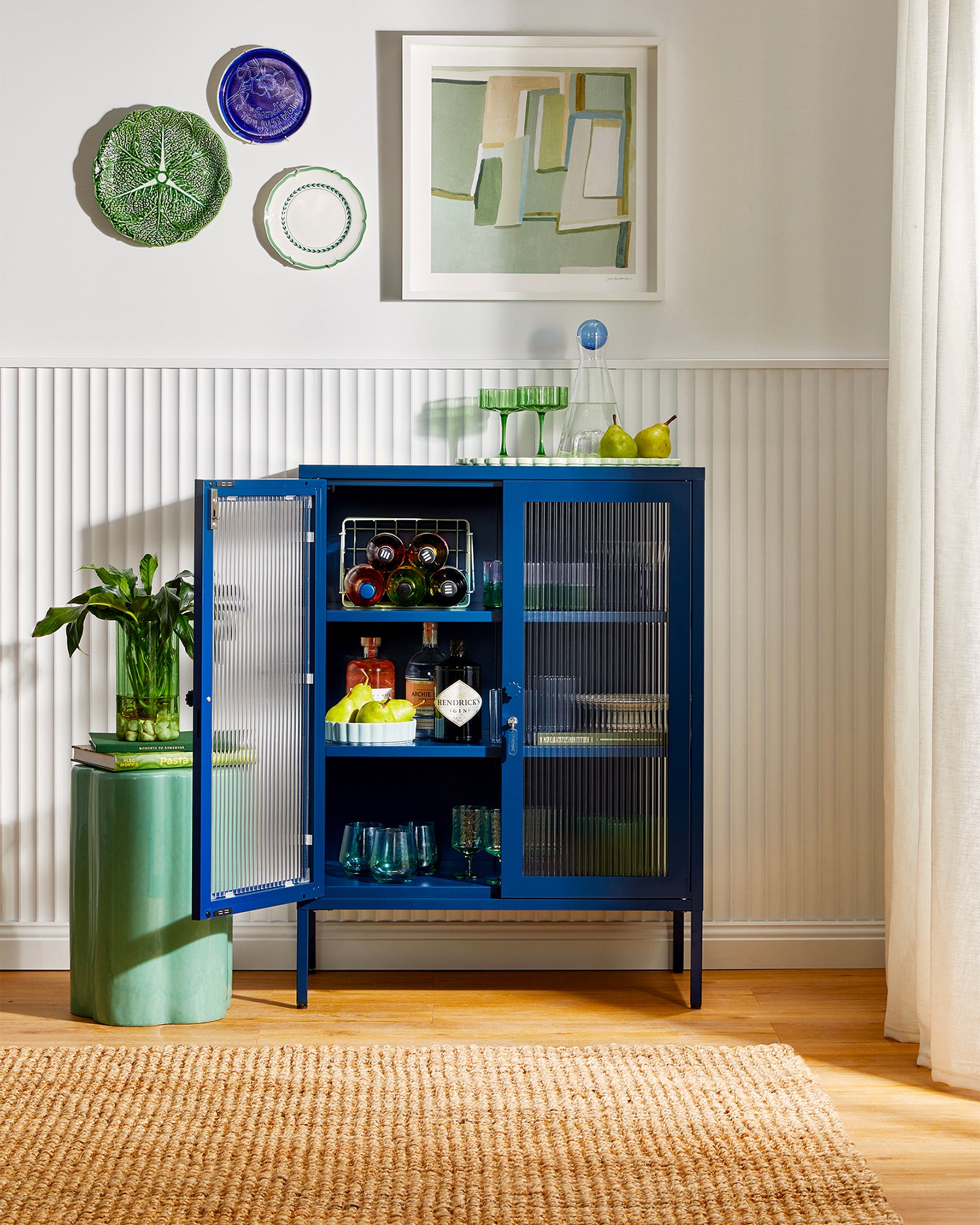 Vetrinetta in metallo e vetro The Mixer