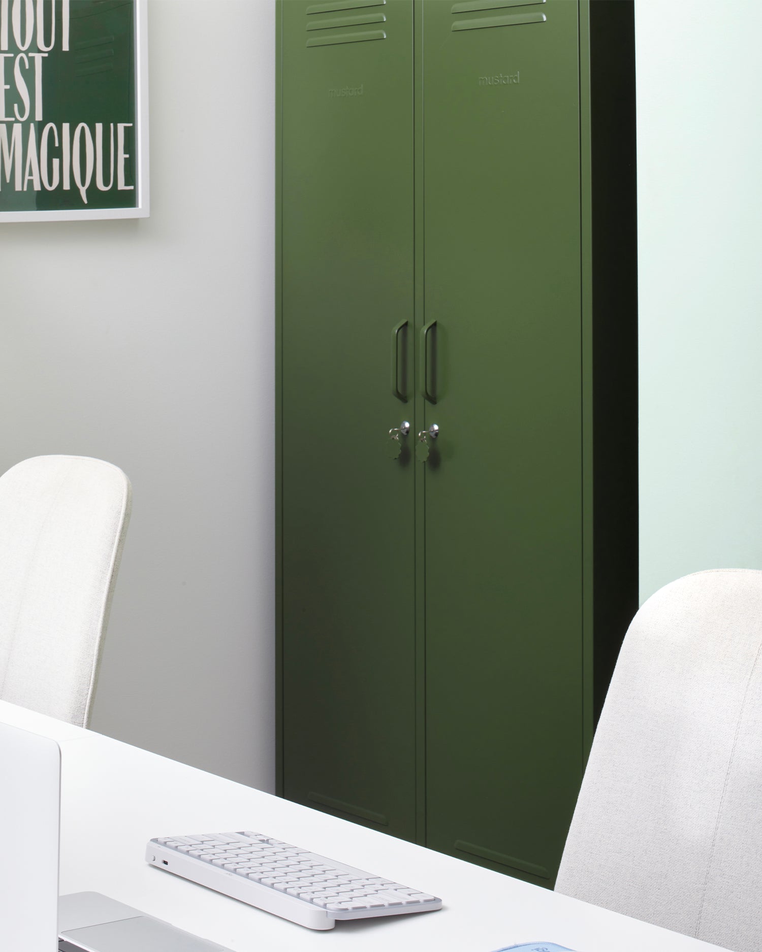 Armadio in metallo The Twinny, verde bosco