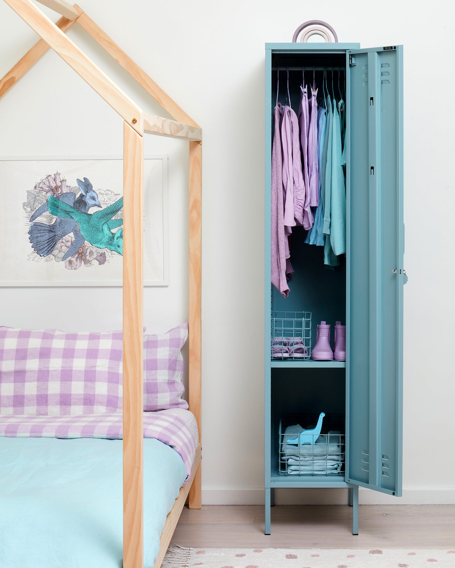 Armadietto in metallo The Skinny, azzurro
