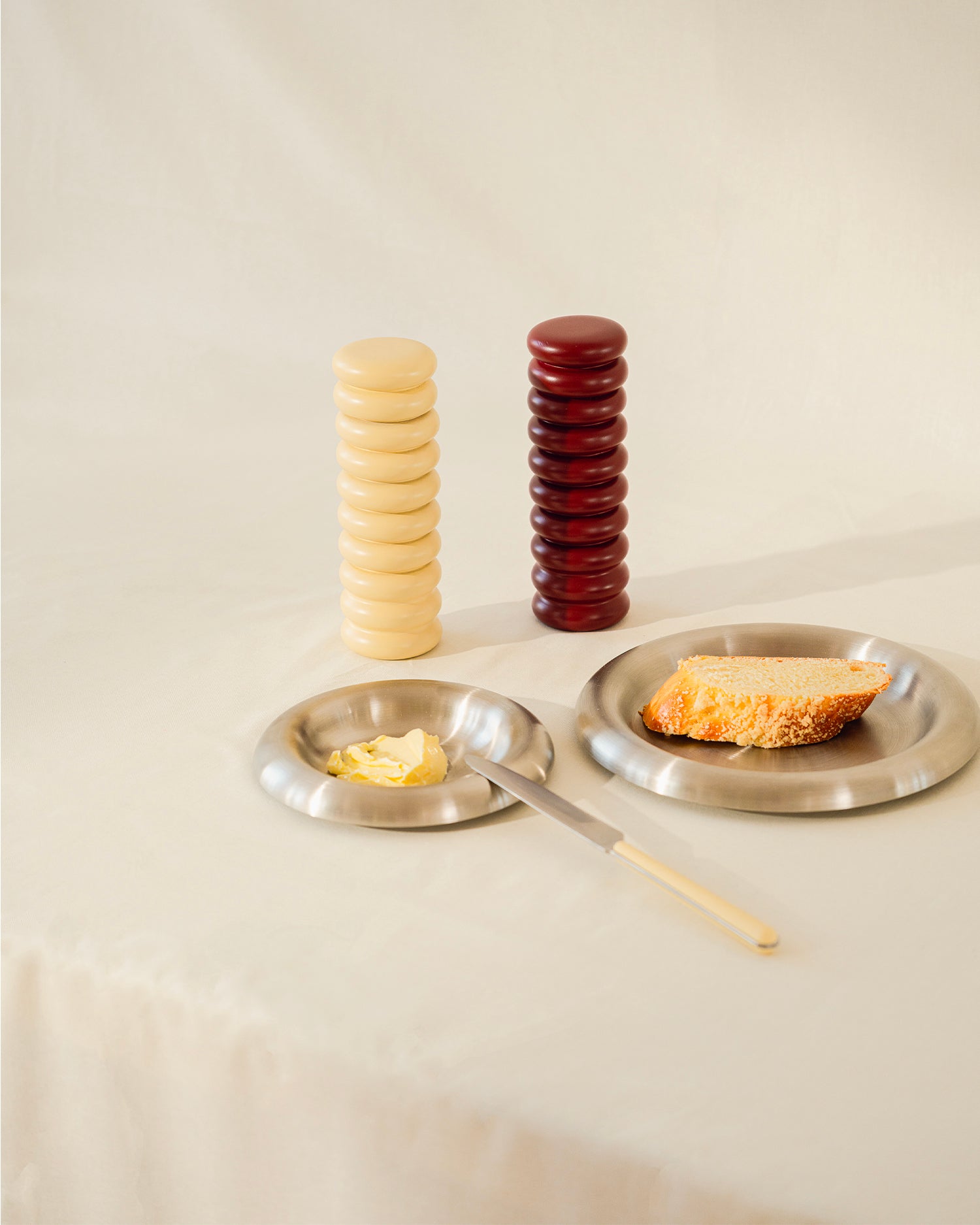 Set 2 piatti in acciaio Roto