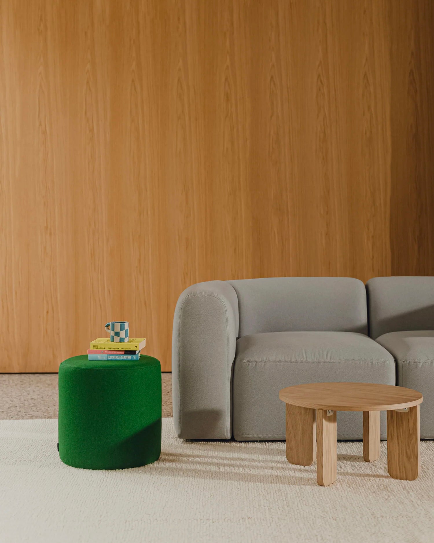 Pouf alto imbottito Folk, vari colori