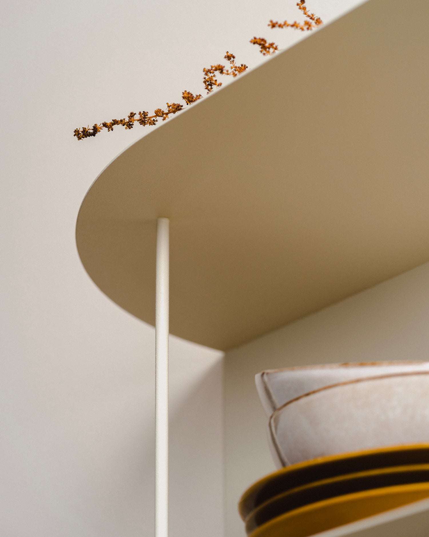 Mensola in acciaio Lina, beige