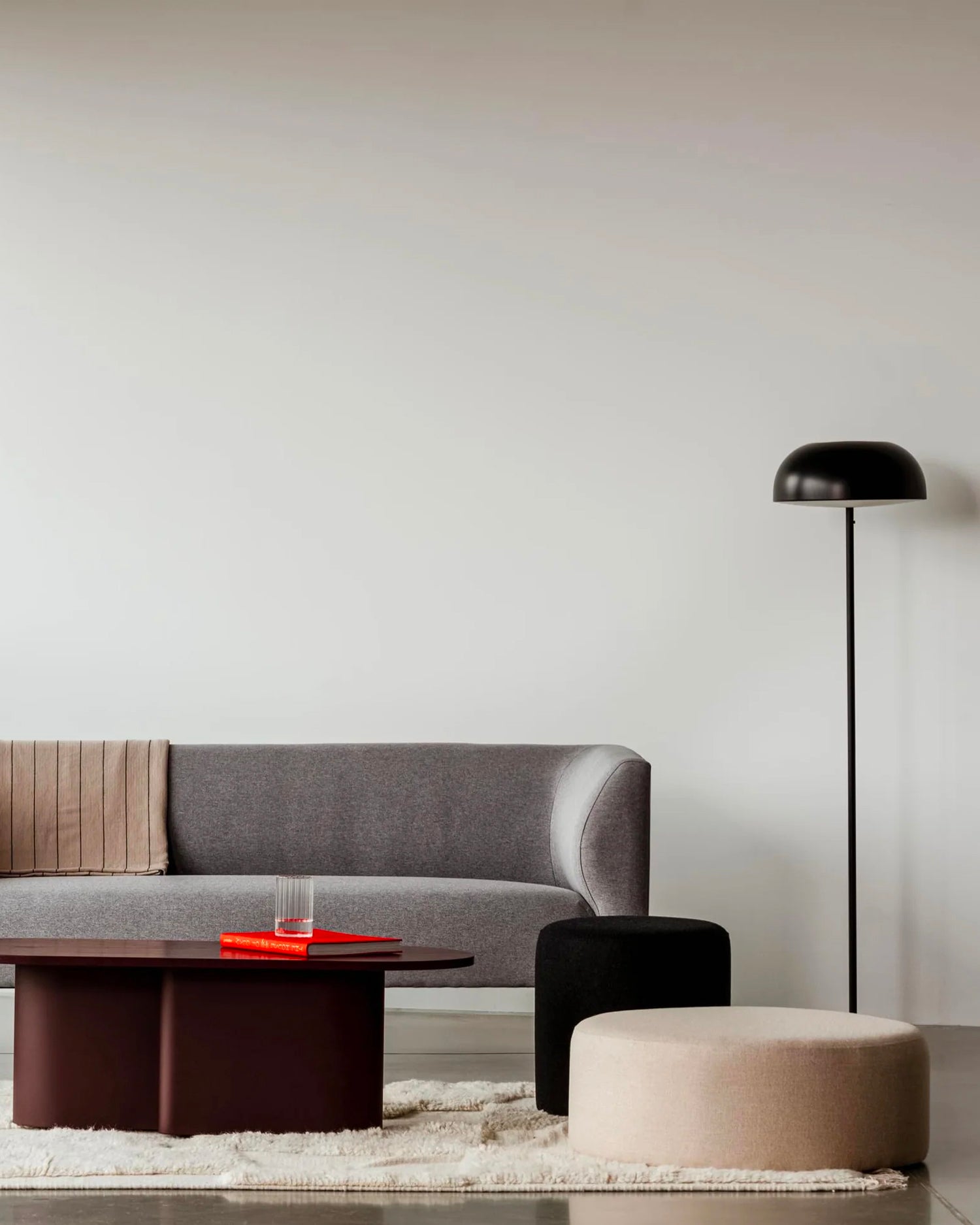 Pouf alto imbottito Folk, vari colori