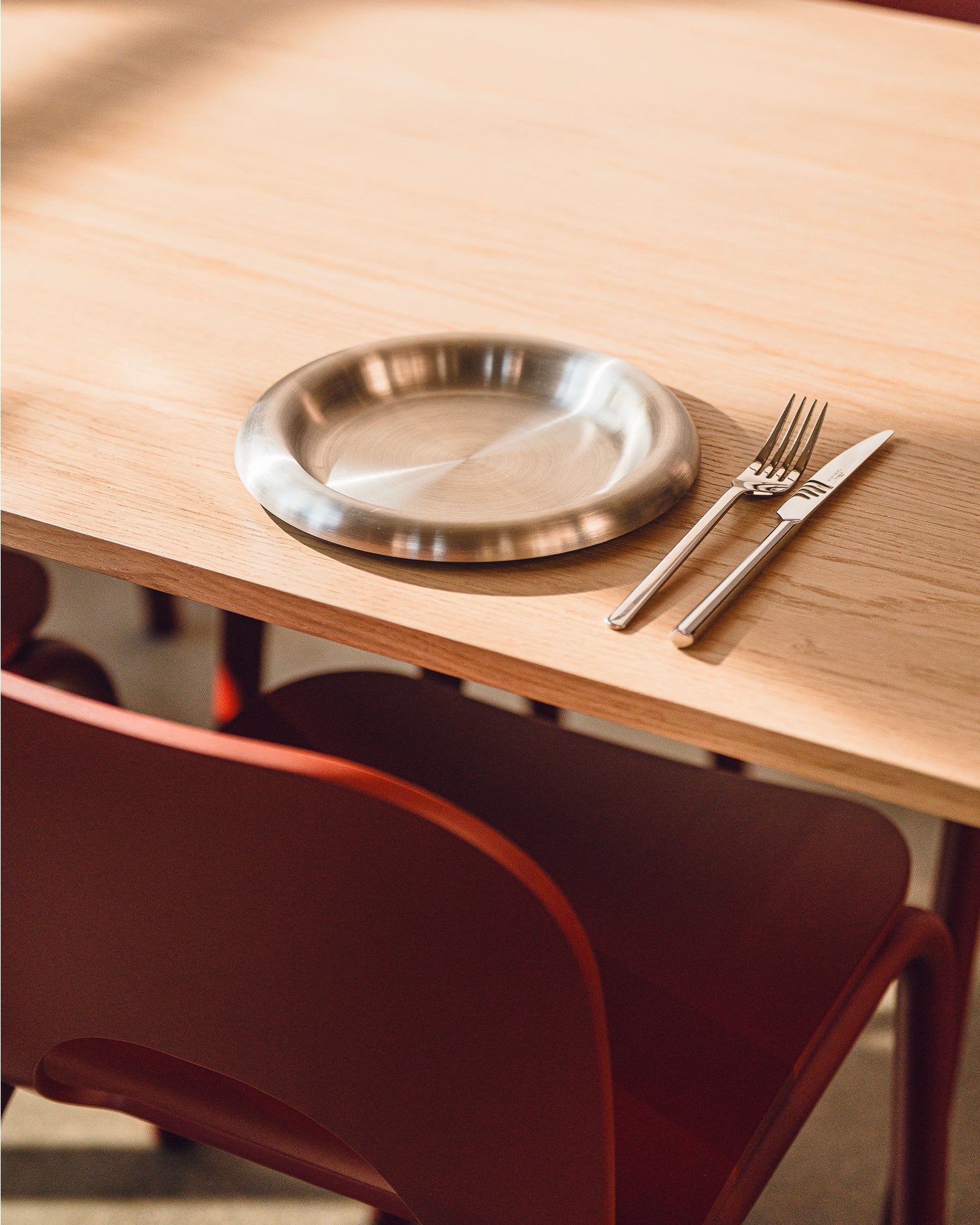 Set 2 piatti in acciaio Roto