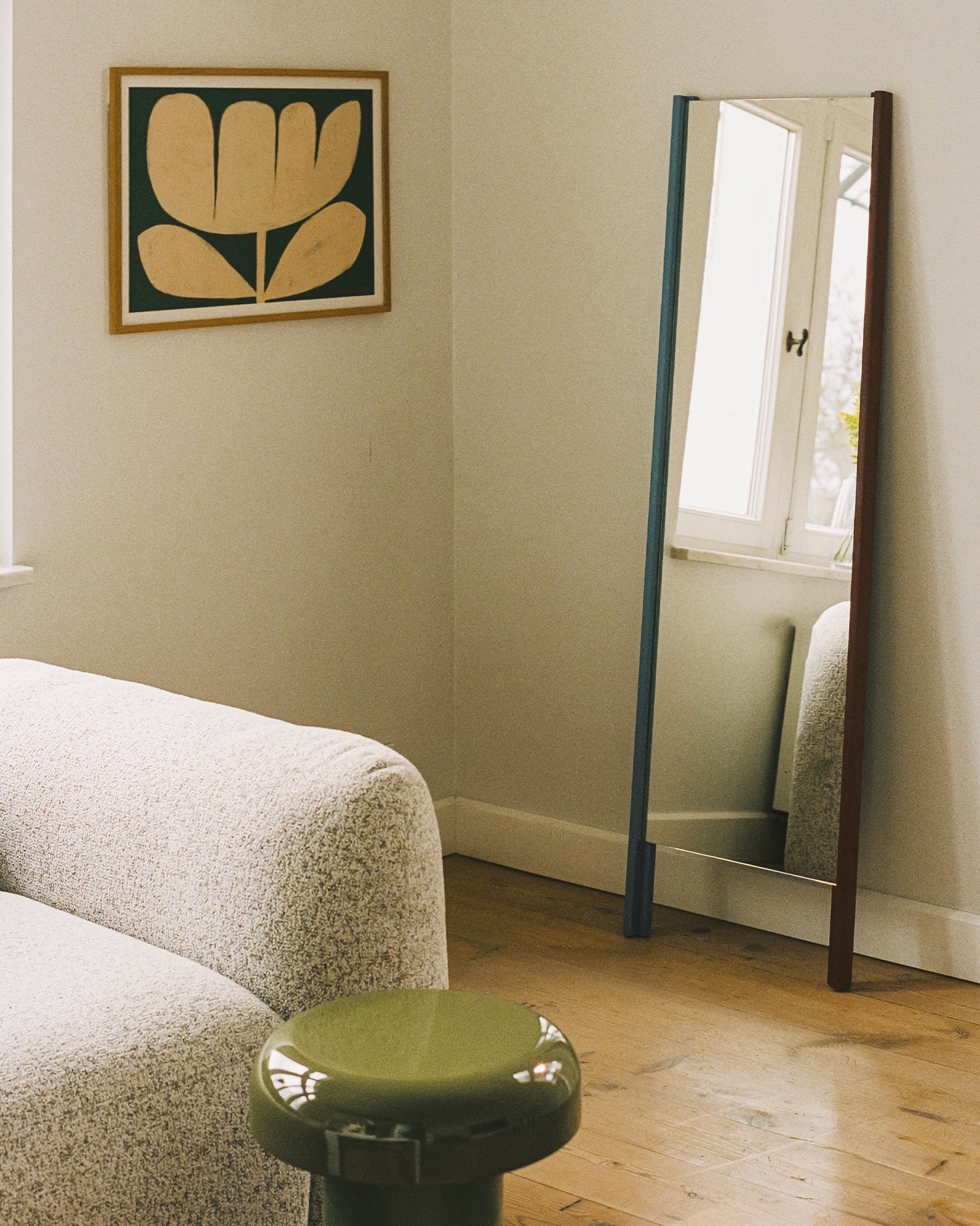 Specchio in legno Lun Leaning