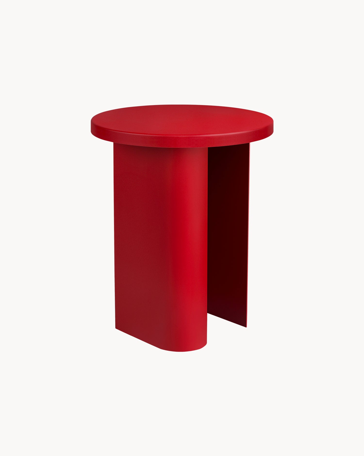 Tavolino in acciaio Sato, rosso