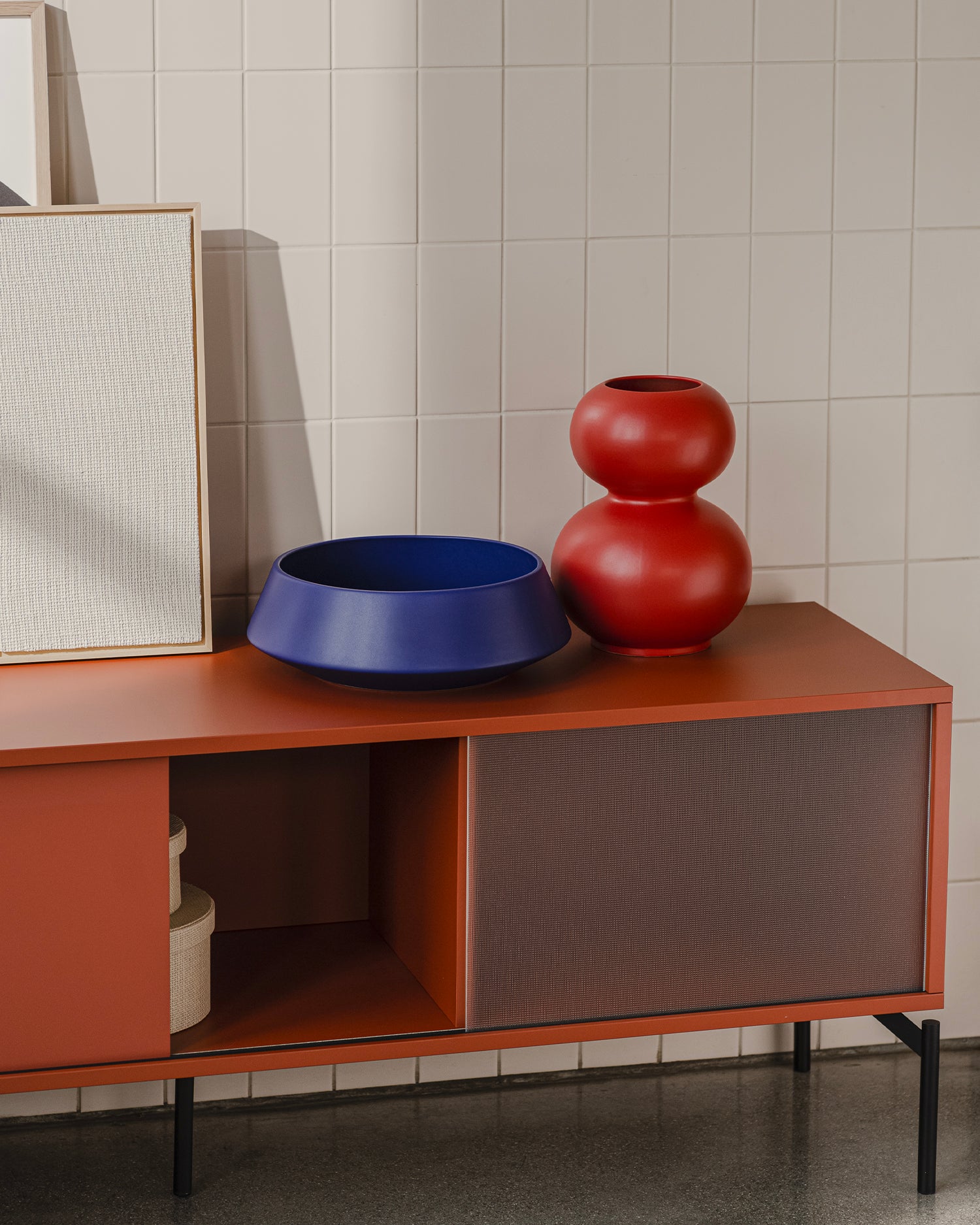Vaso in ceramica Tuga, rosso