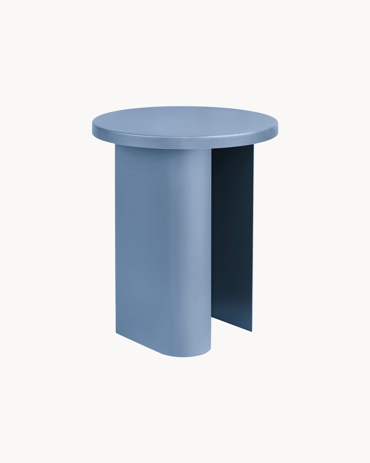 Tavolino in acciaio Sato, azzurro