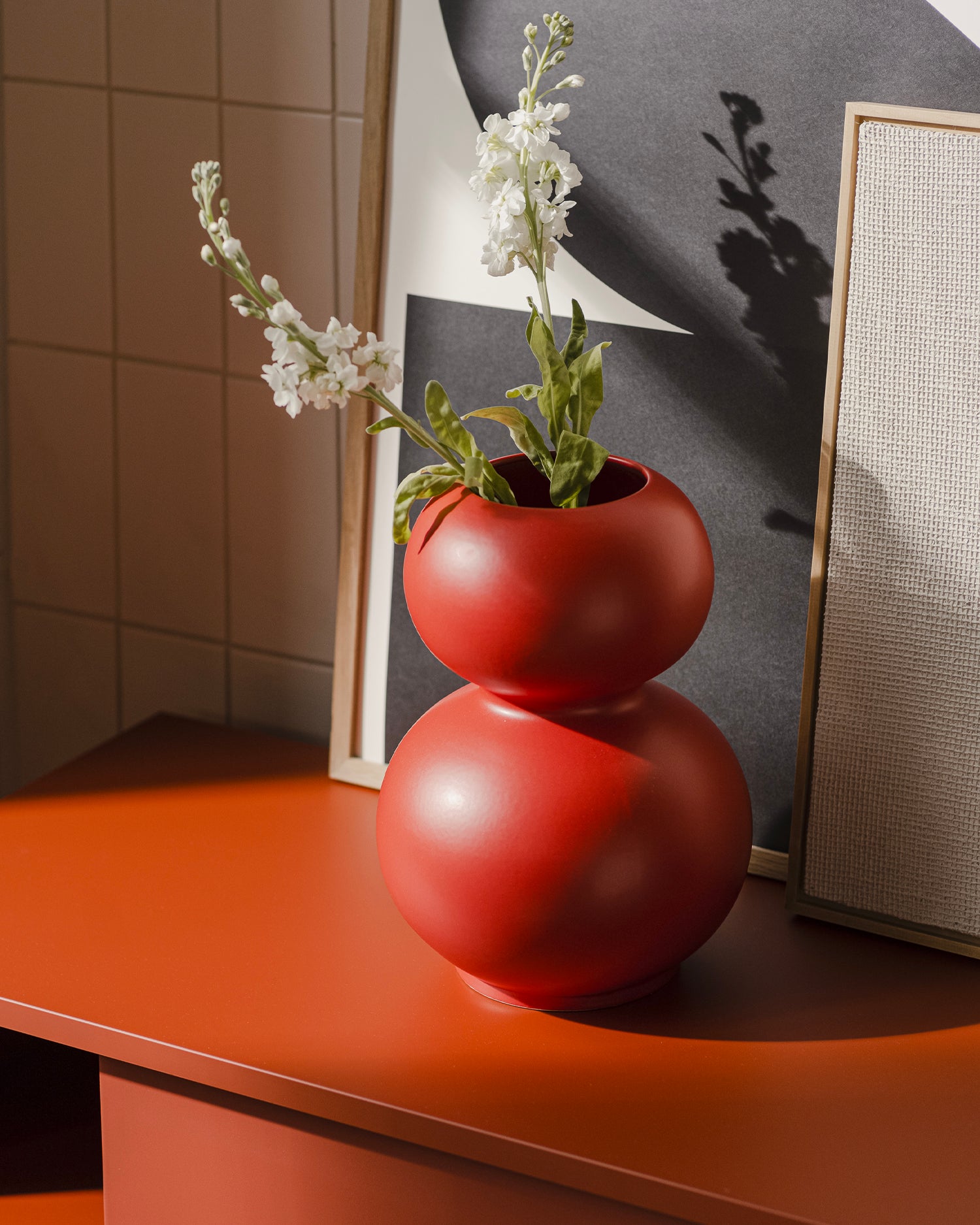 Vaso in ceramica Tuga, rosso