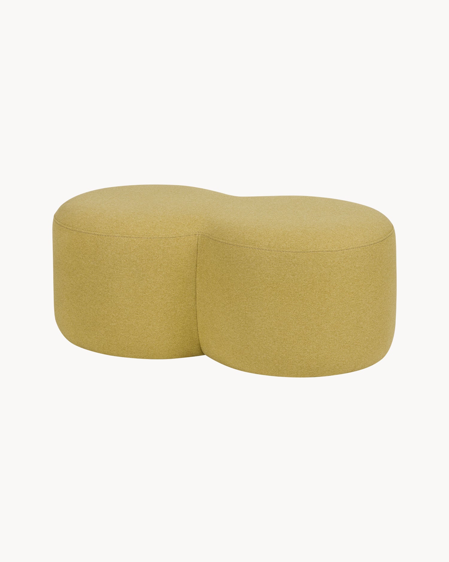 Pouf imbottito Umbo, senape