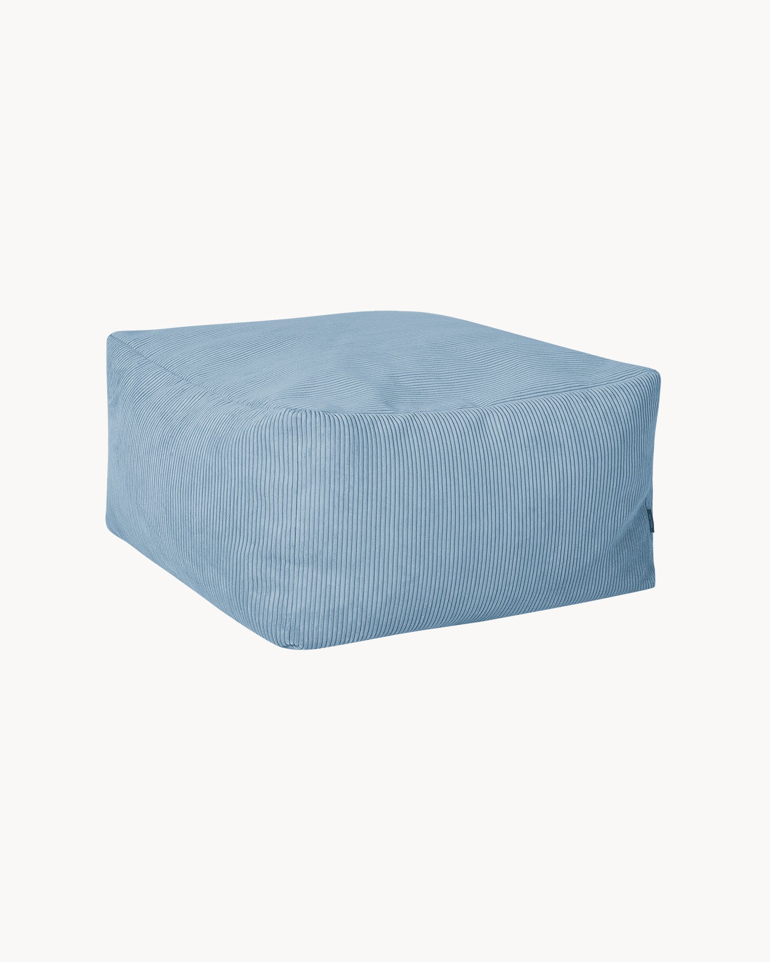 Pouf morbido in velluto a coste Keno