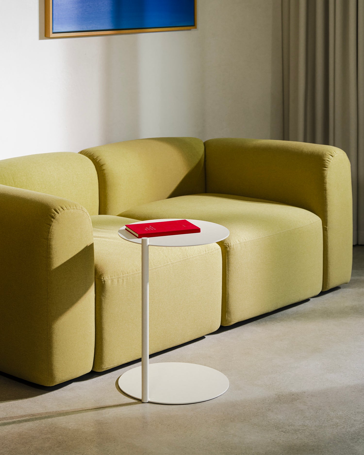Tavolino in acciaio Ande, beige