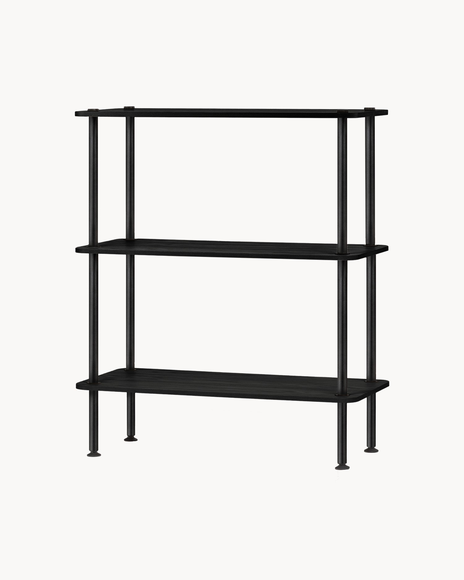 Scaffale in legno Teidi unit 3, nero