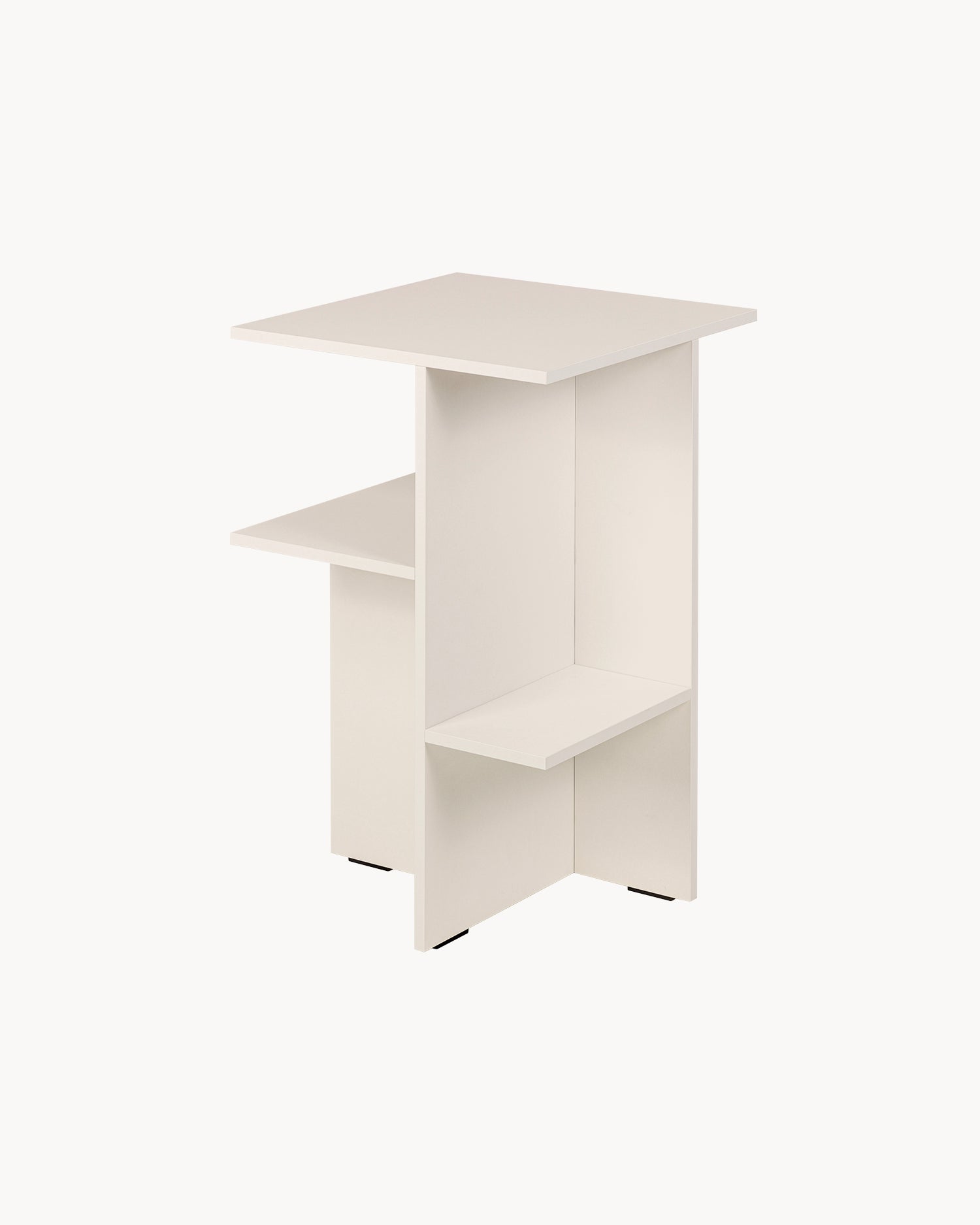 Tavolino in legno Atik, grigio chiaro