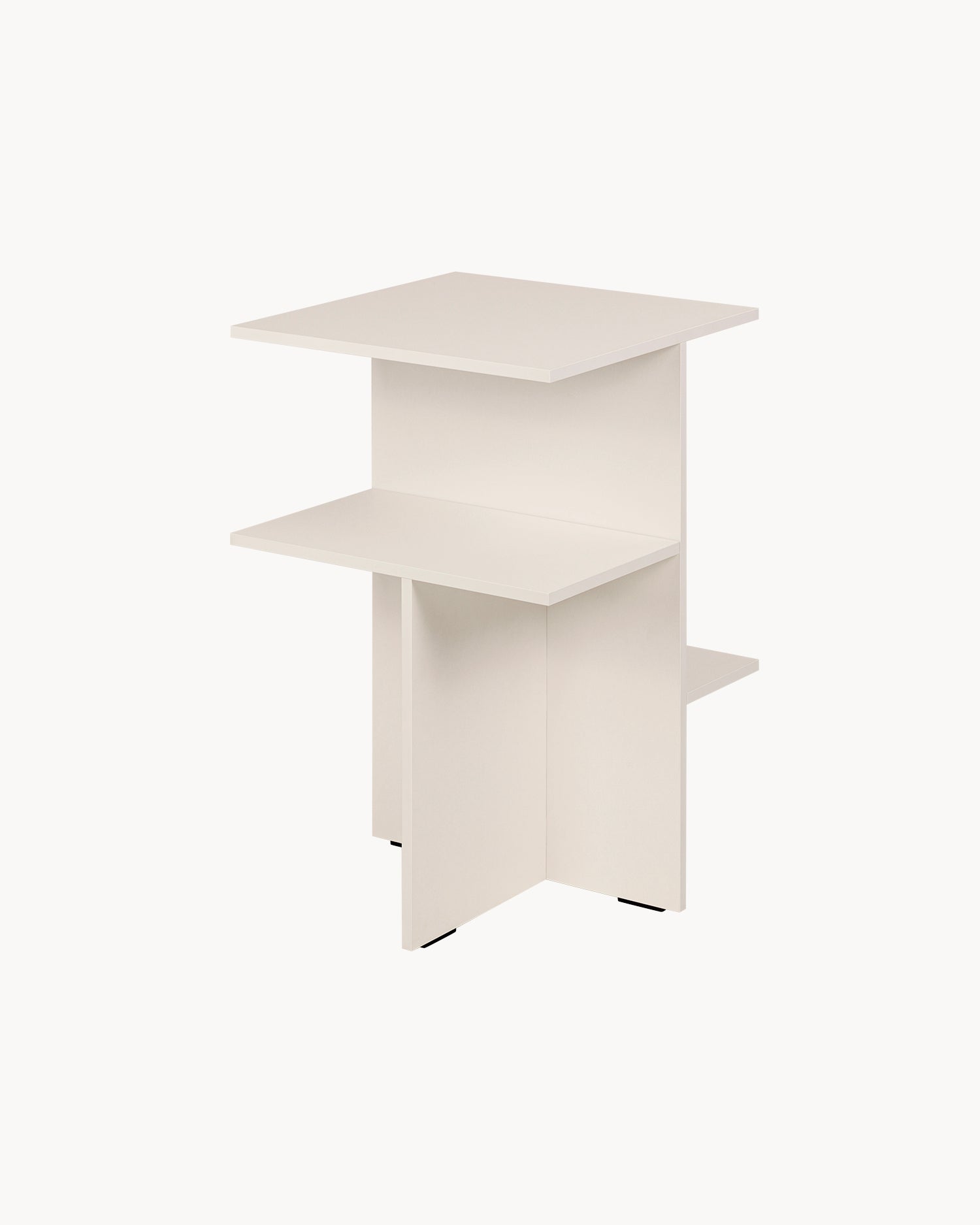 Tavolino in legno Atik, grigio chiaro