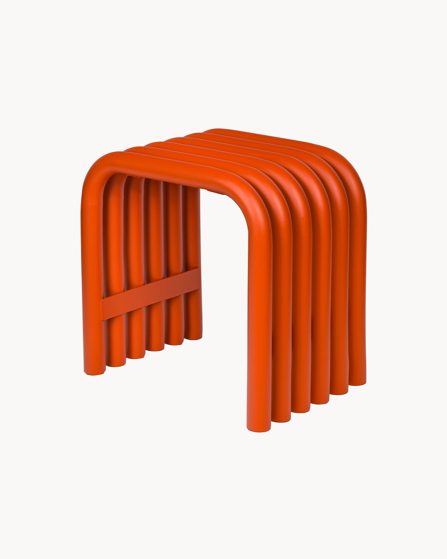 Sgabello in acciaio Nook, arancione