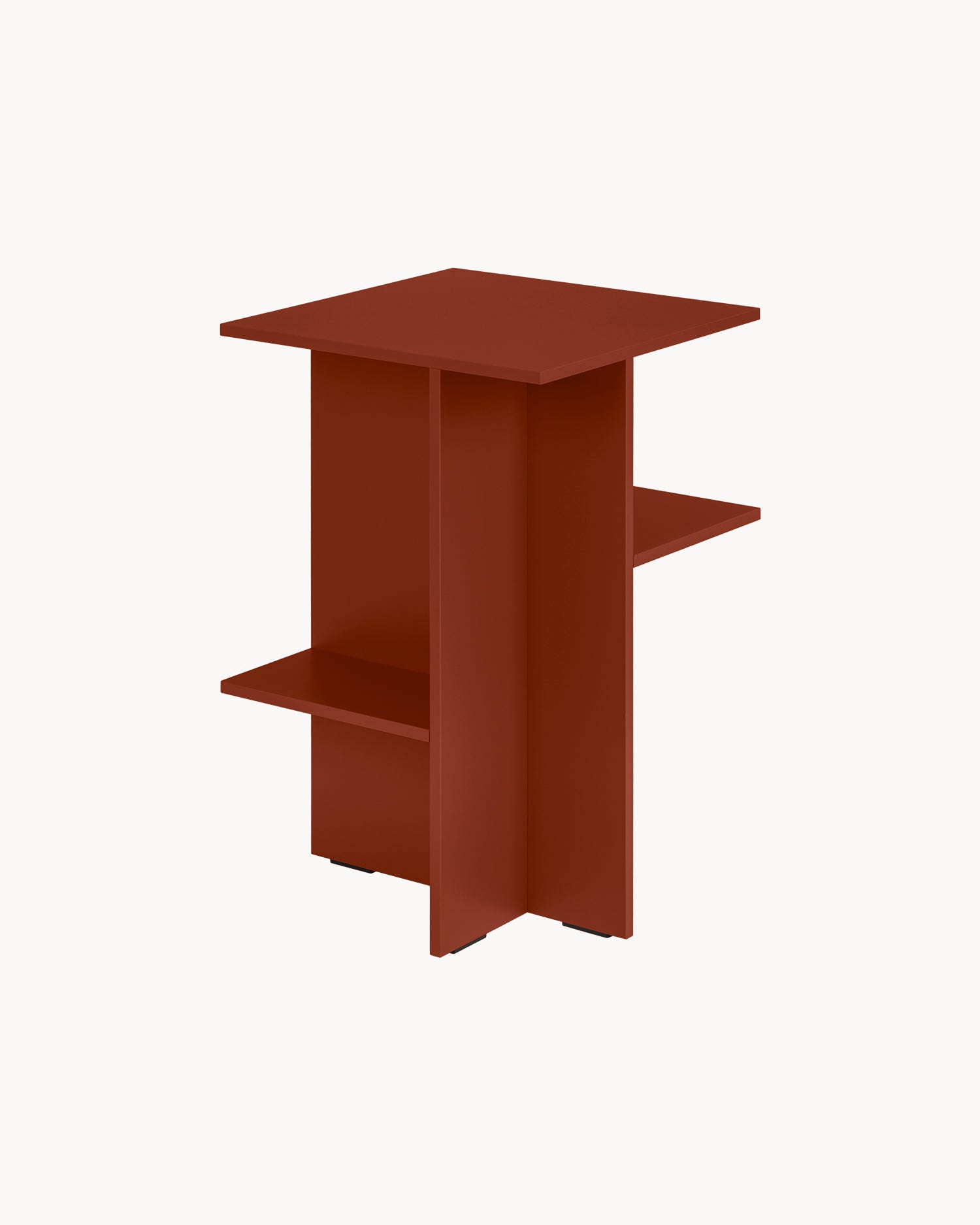 Tavolino in legno Atik, terracotta