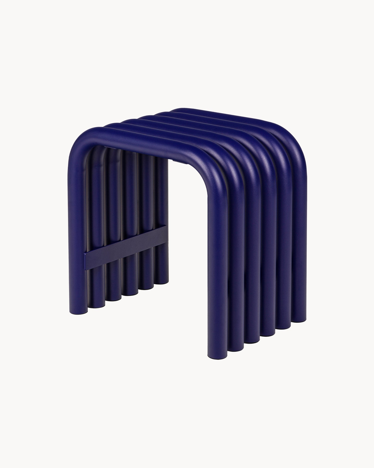 Sgabello in acciaio Nook, blu