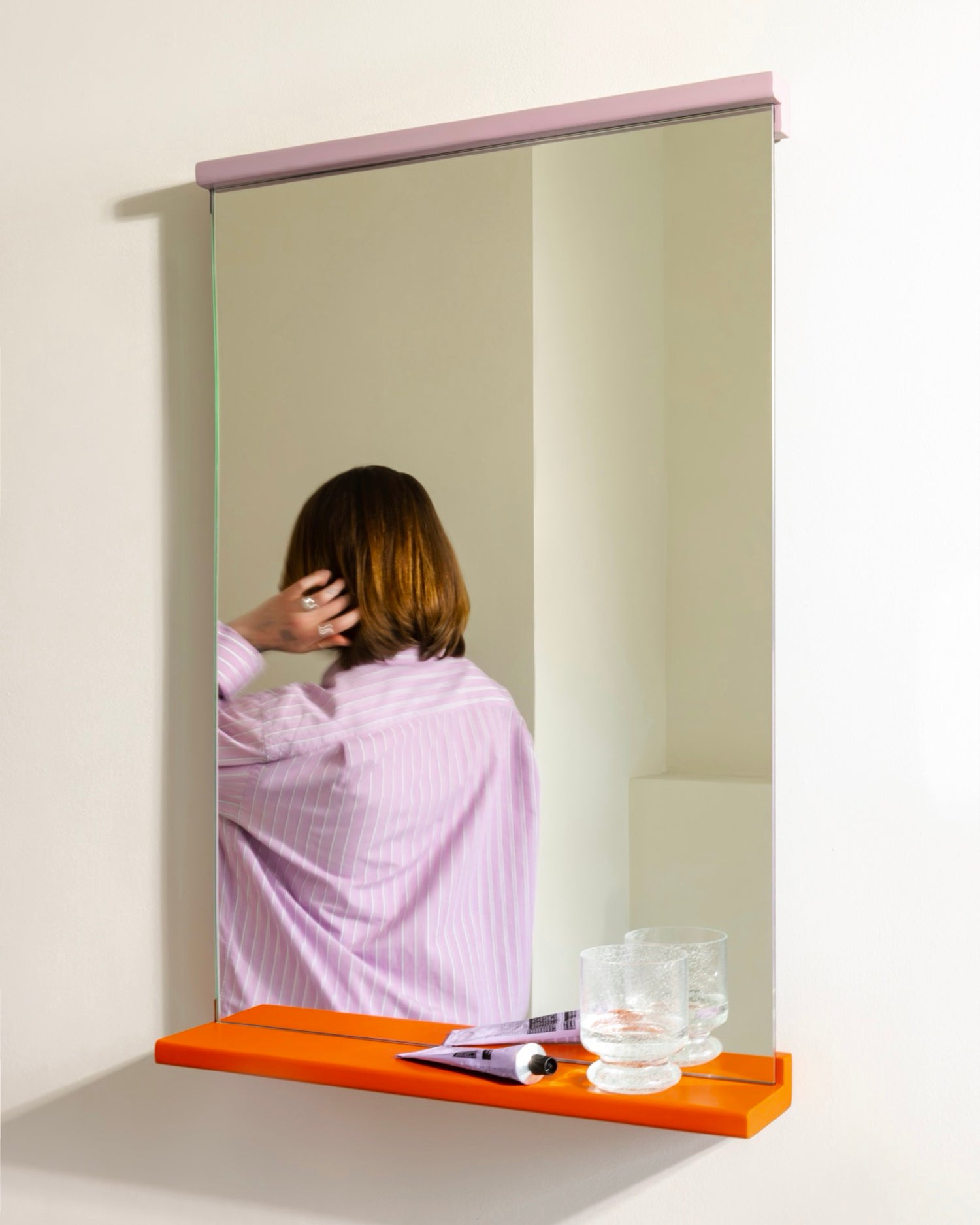 Specchio da parete in legno Lun