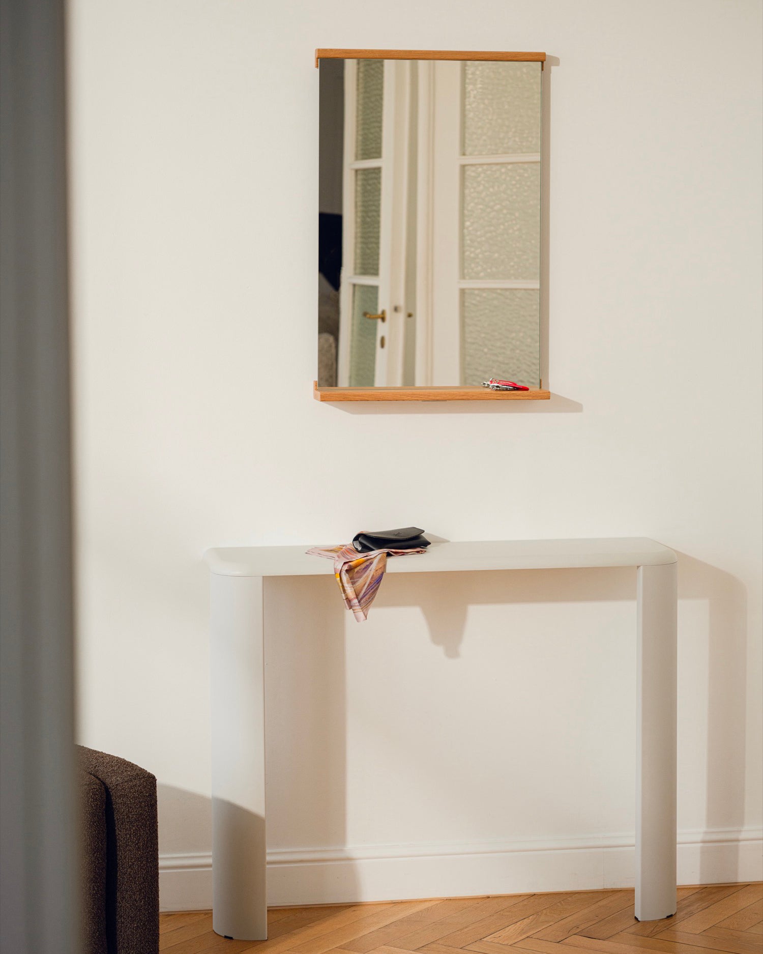 Specchio da parete in legno Lun