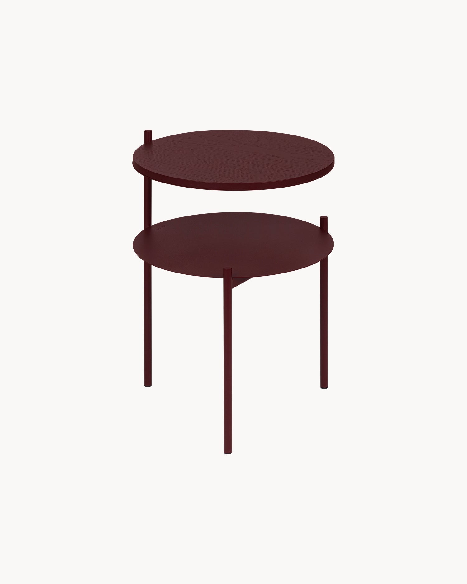 Tavolino rotondo con gambe in acciaio Tu