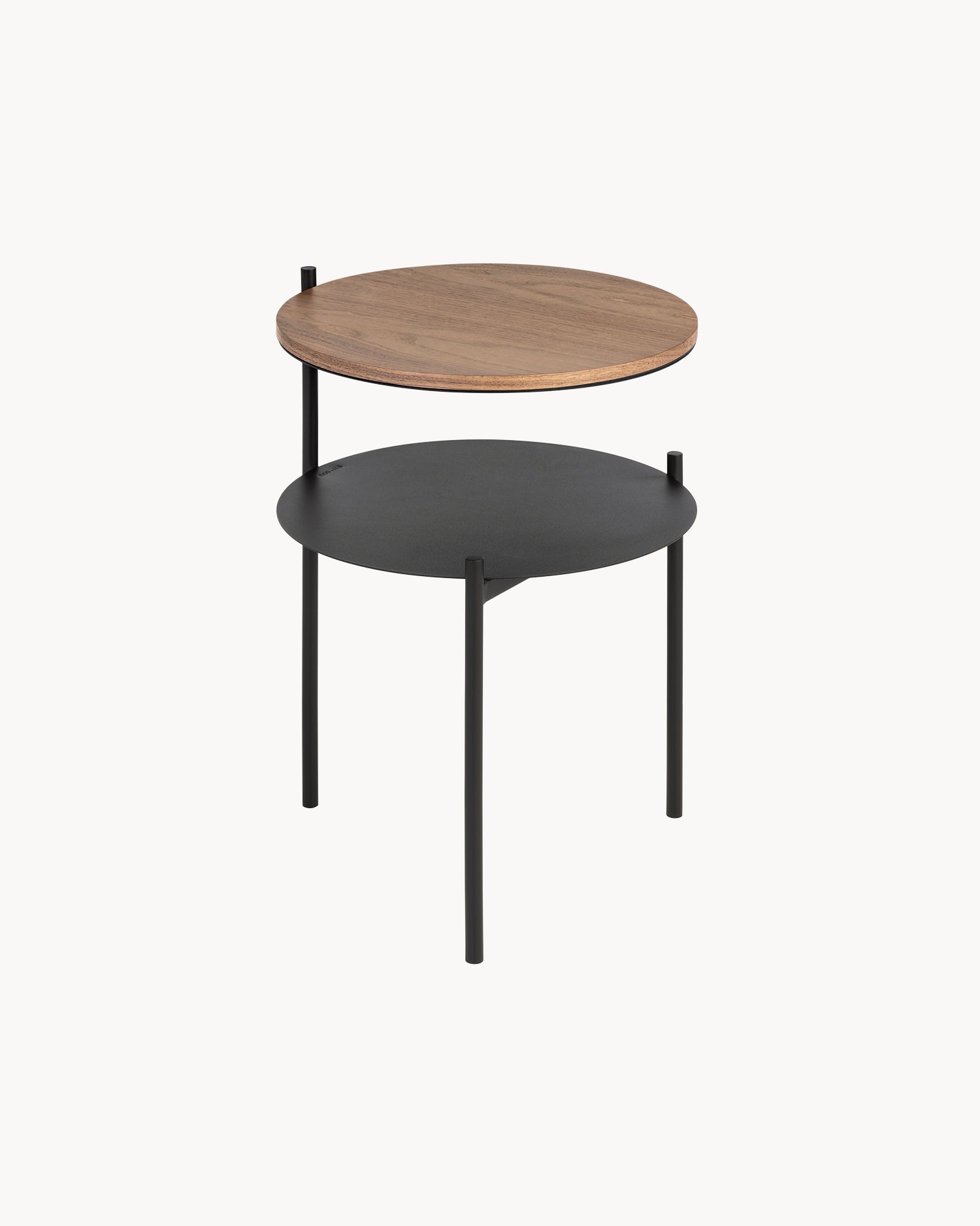 Tavolino rotondo con gambe in acciaio Tu