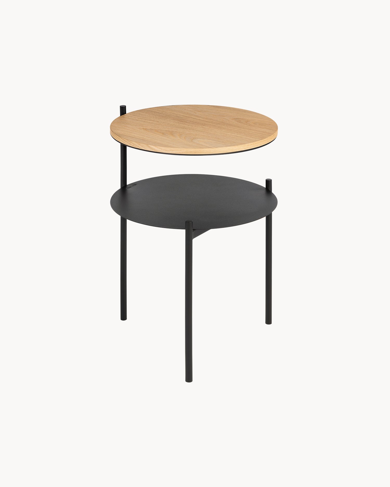 Tavolino rotondo con gambe in acciaio Tu