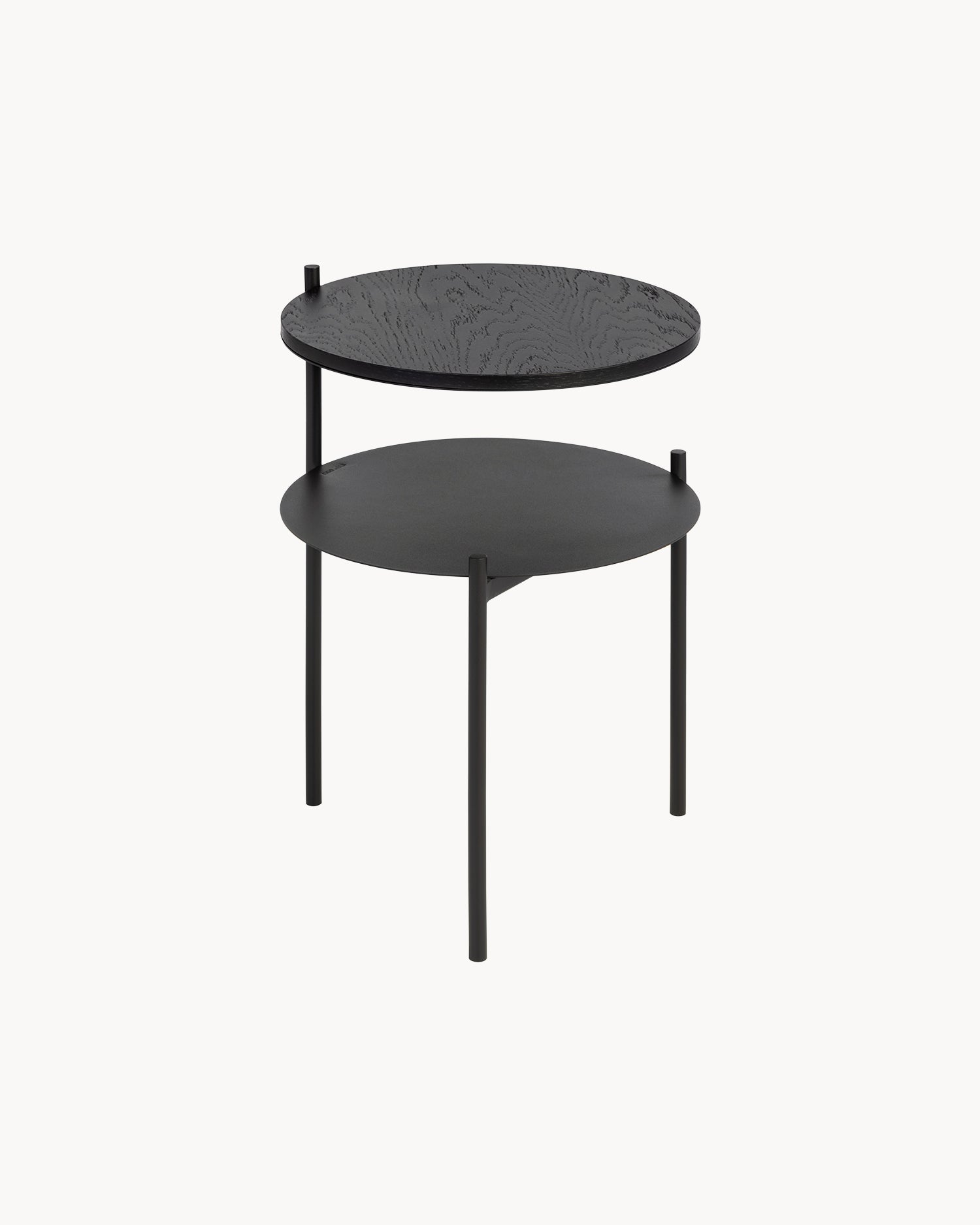 Tavolino rotondo con gambe in acciaio Tu