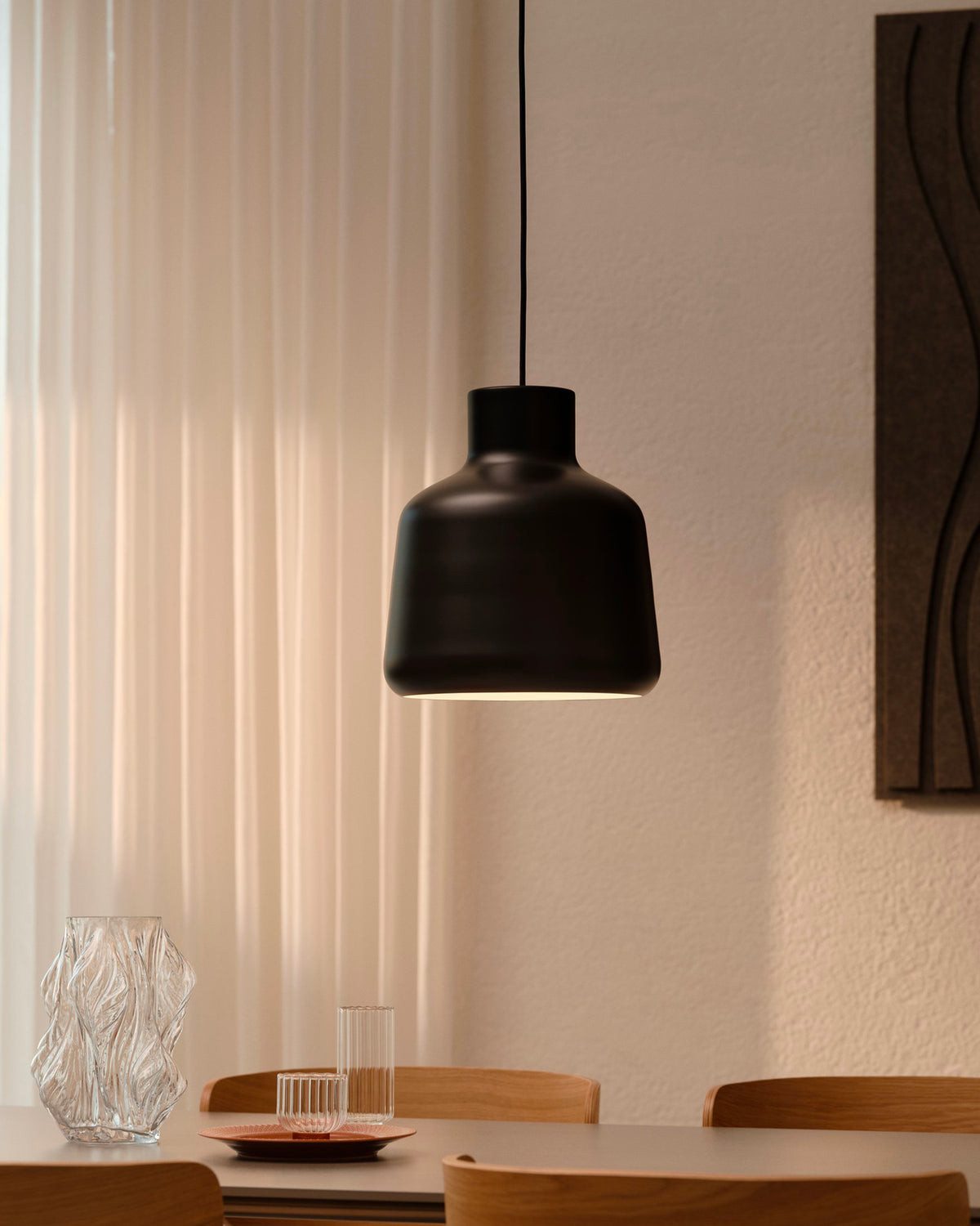 Lampada a sospensione in metallo Louella