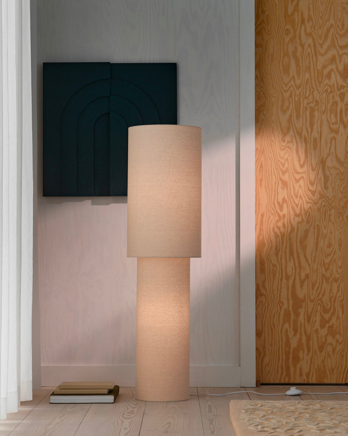 Lampada da terra in lino Izara
