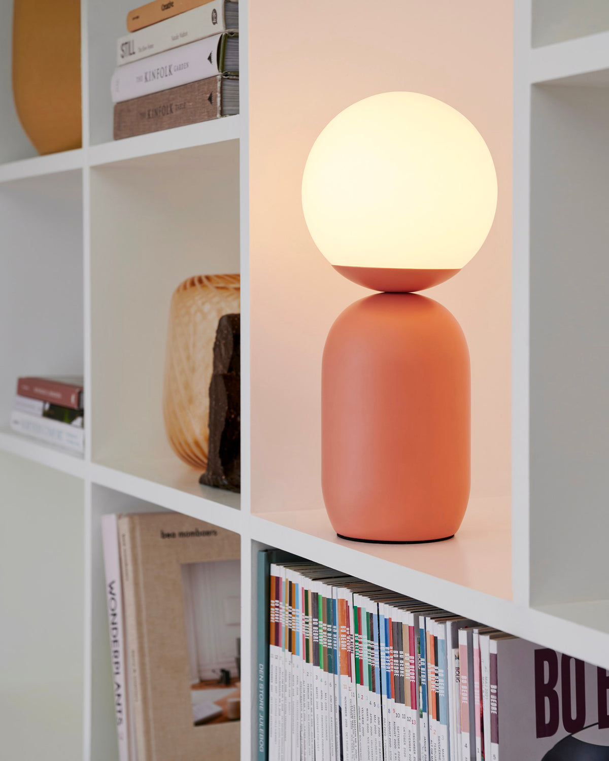 Lampada da tavolo in metallo e vetro Notti